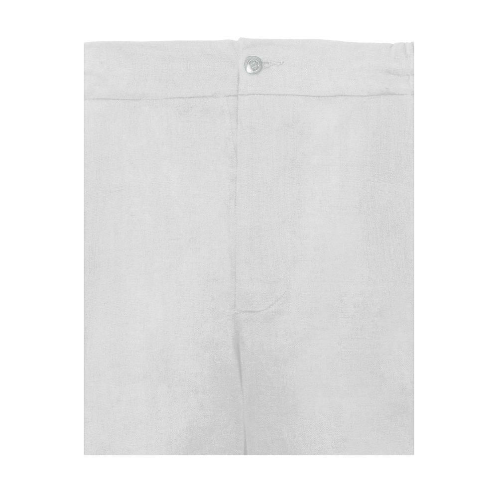 Alpha Studio White Linen Short Alpha Studio