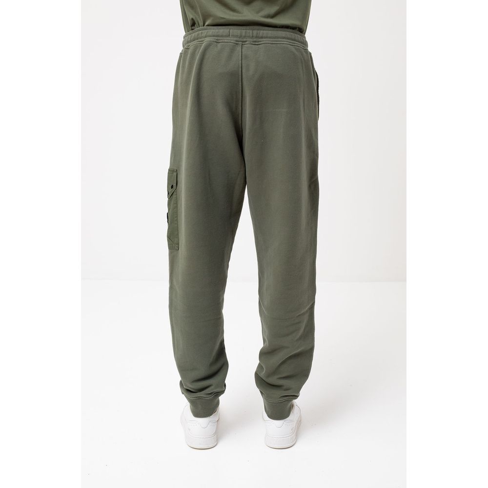 Stone Island Green Cotton Men's Tracksuit Pants
