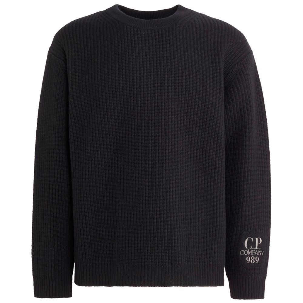 C.P. Company Black Wool Men Sweater C.P. Company