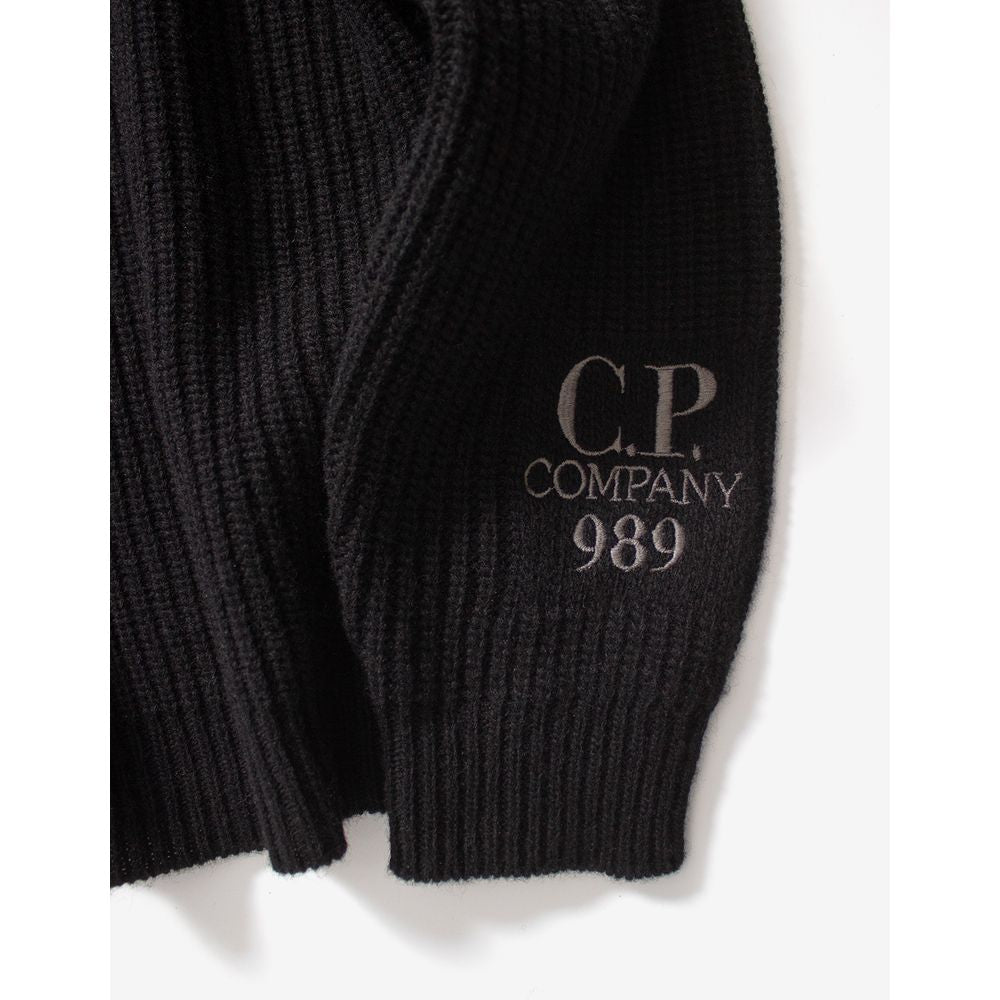 C.P. Company Black Wool Men Sweater C.P. Company