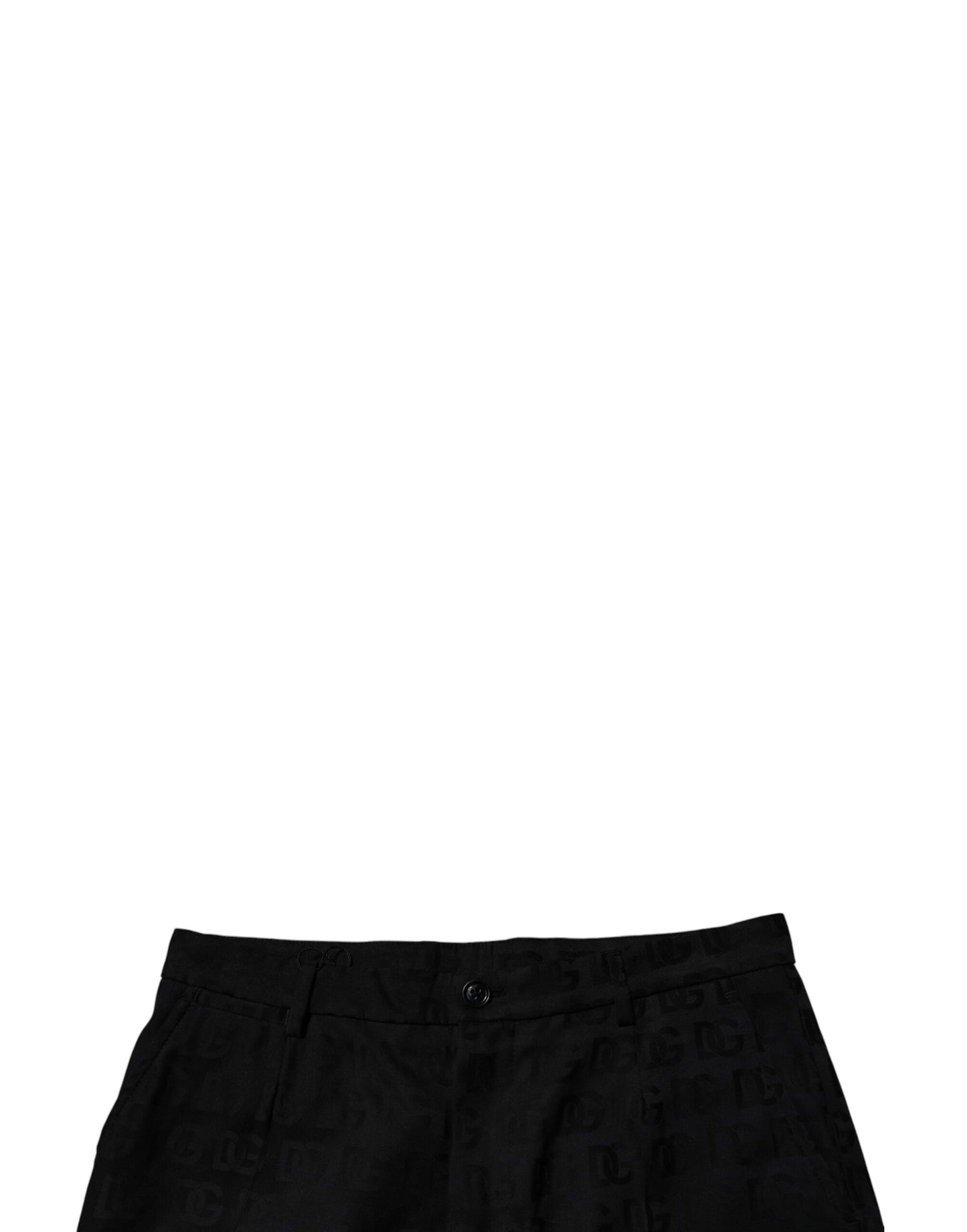 Dolce & Gabbana Black Cotton Casual Mid Waist Chino Shorts Dolce & Gabbana