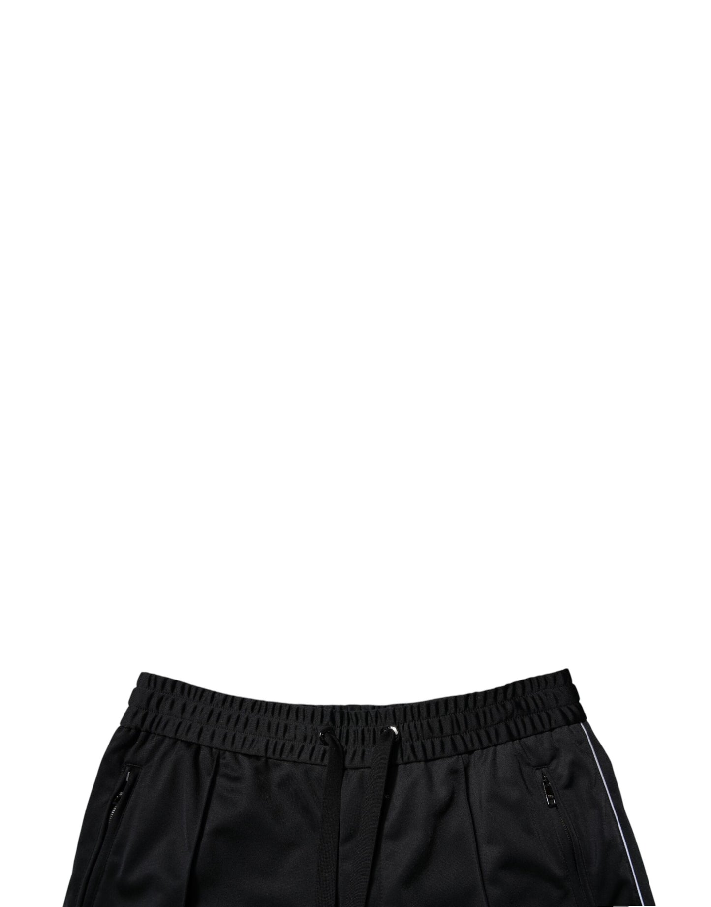 Dolce & Gabbana Black Polyester Mid Waist Men Bermuda Shorts Dolce & Gabbana