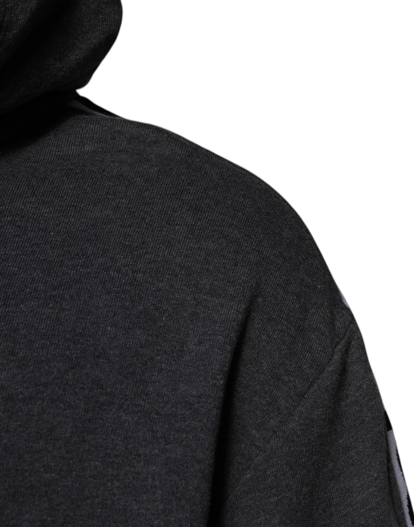 Dolce & Gabbana Melange Gray Cotton Hooded Sweatshirt Sweater Dolce & Gabbana