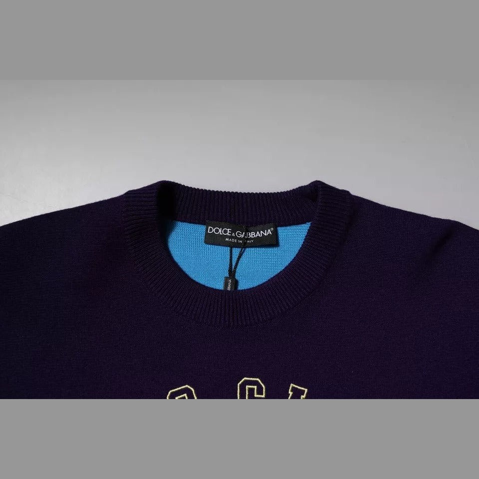 Dolce & Gabbana Blue 1984 Milano CrewNeck Sweatshirt Sweater