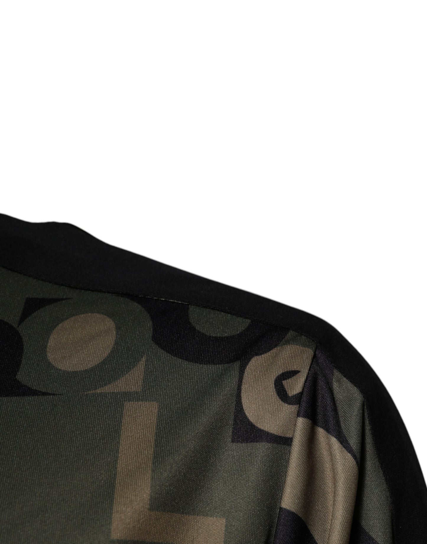 Dolce & Gabbana Army Green Polyester Logo Full Zip Sweater Dolce & Gabbana