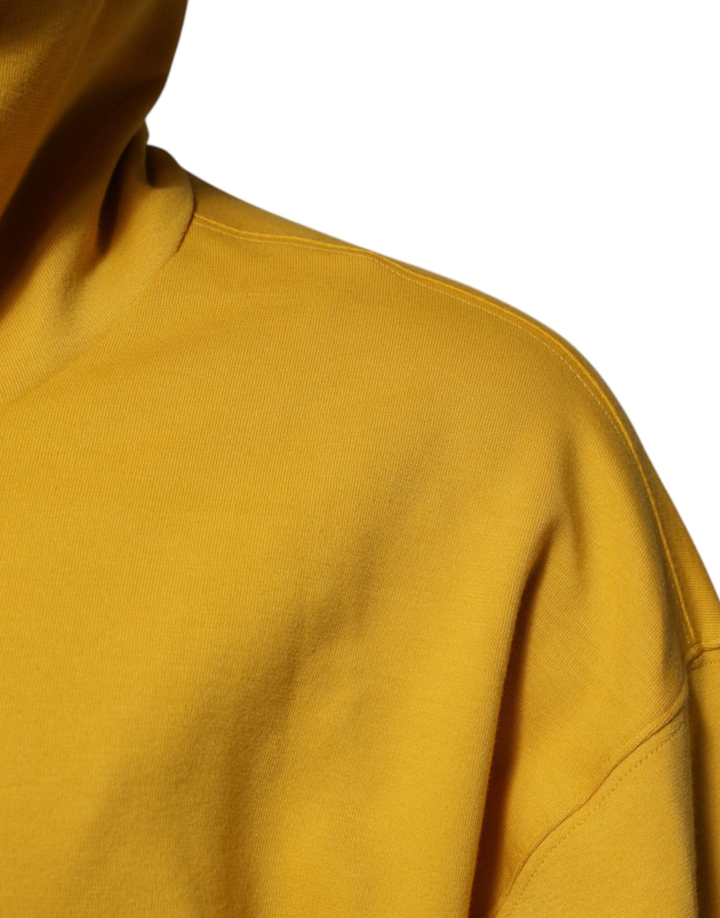 Dolce & Gabbana Yellow Logo Plaque Hooded Full Zip Sweater Dolce & Gabbana
