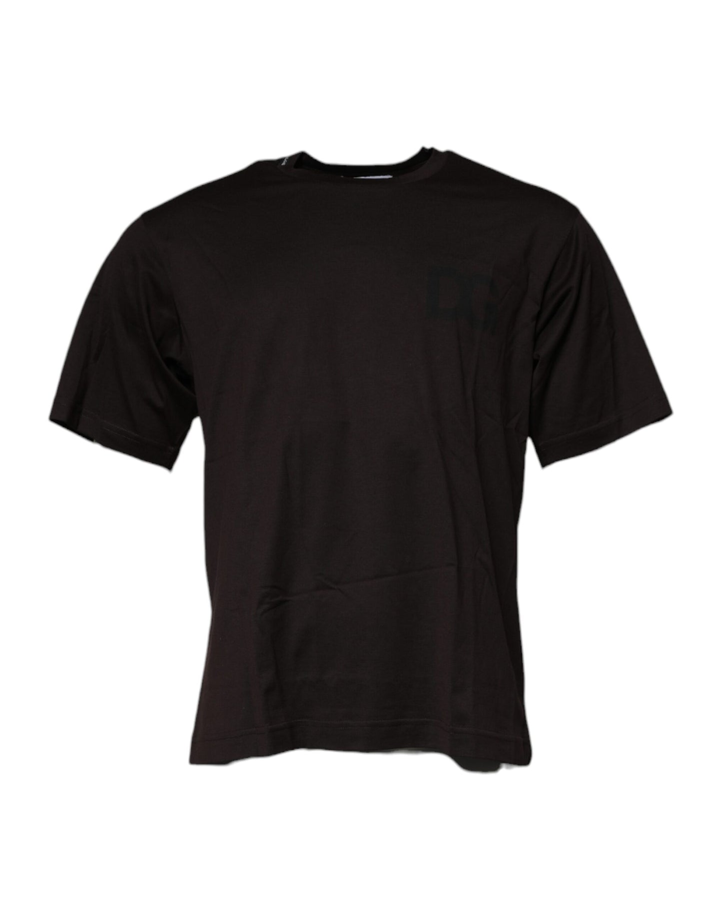 Dolce & Gabbana Dark Brown Logo Cotton Crew Neck T-shirt Dolce & Gabbana