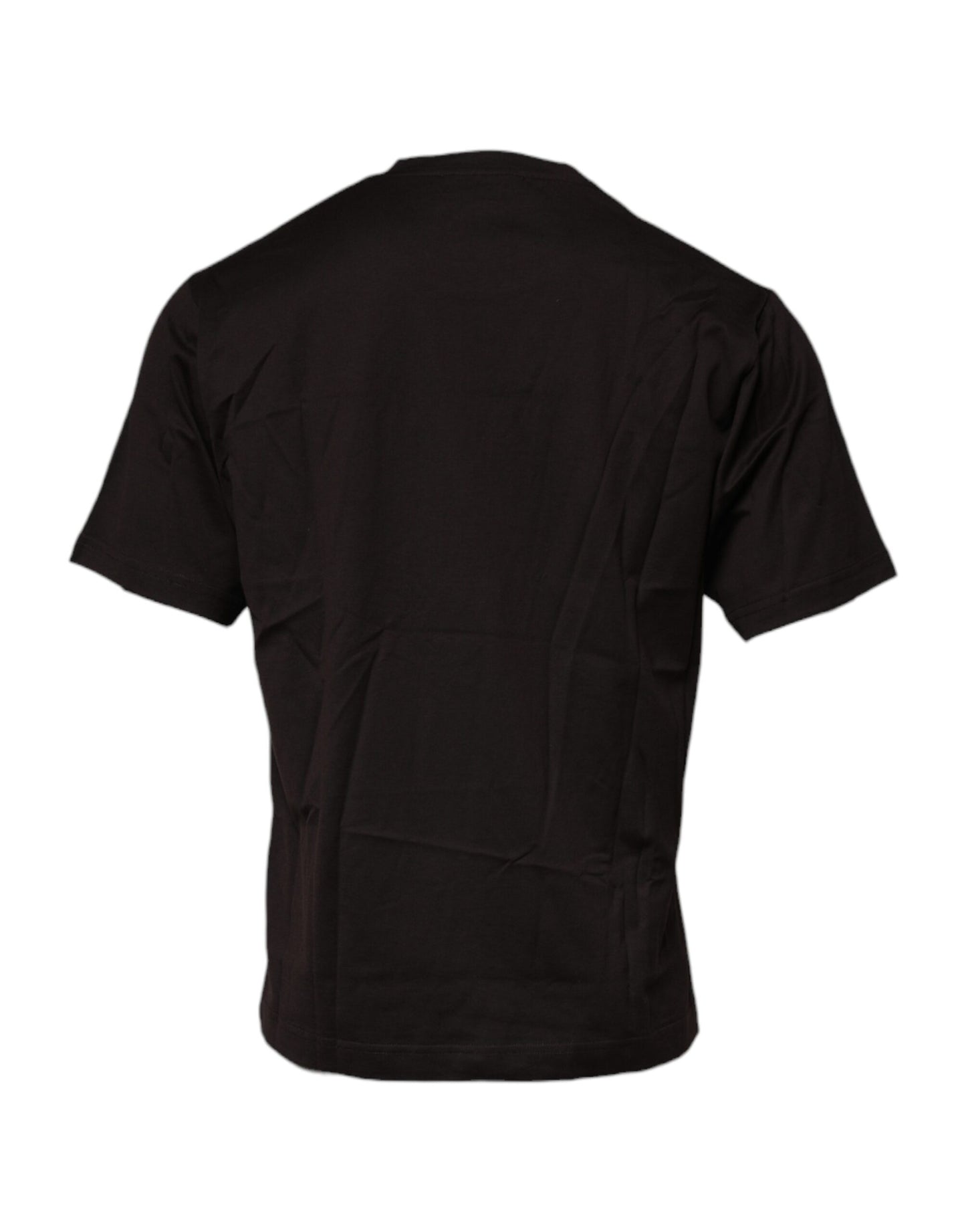 Dolce & Gabbana Dark Brown Logo Cotton Crew Neck T-shirt Dolce & Gabbana