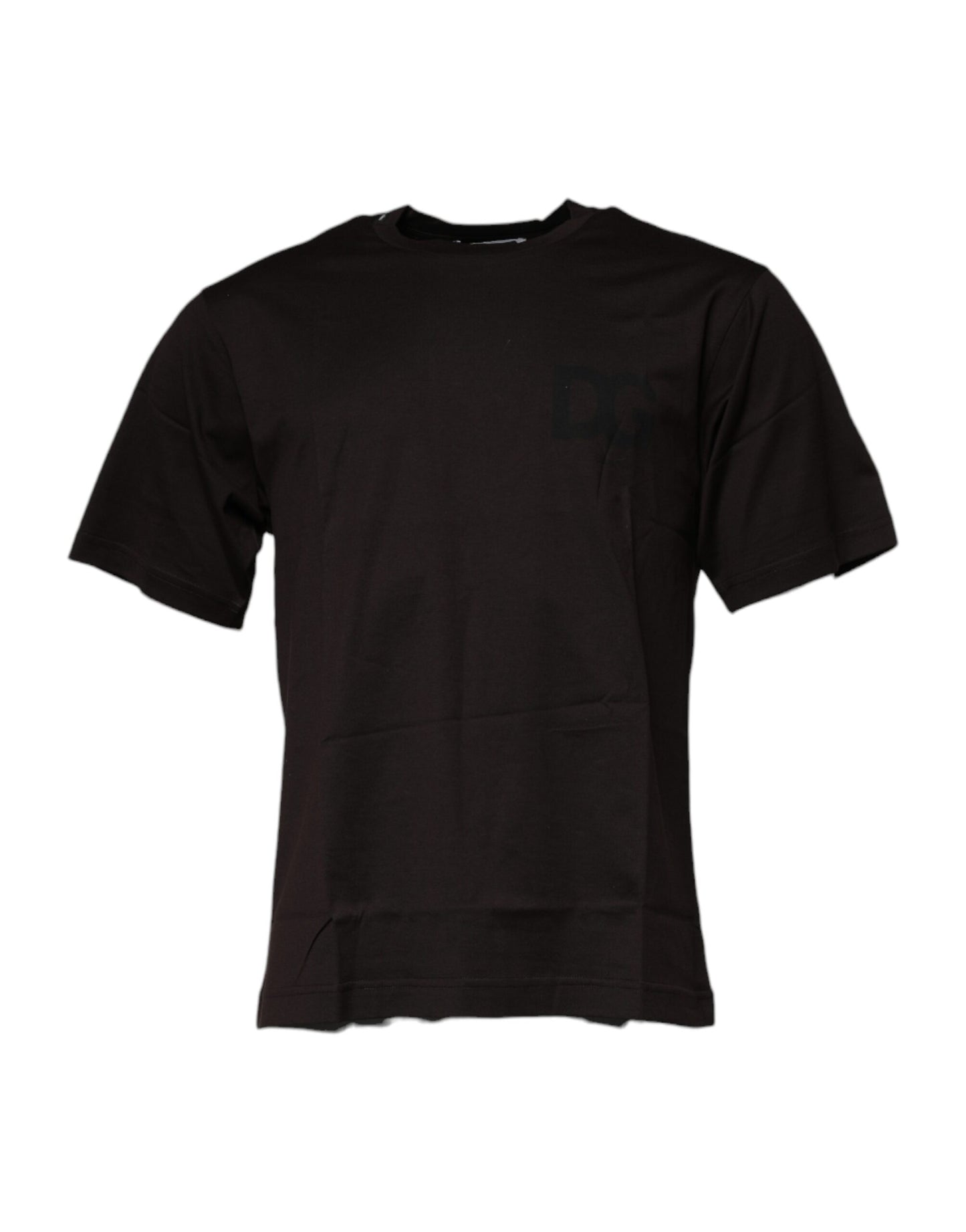 Dolce & Gabbana Dark Brown Logo Cotton Crew Neck T-shirt Dolce & Gabbana