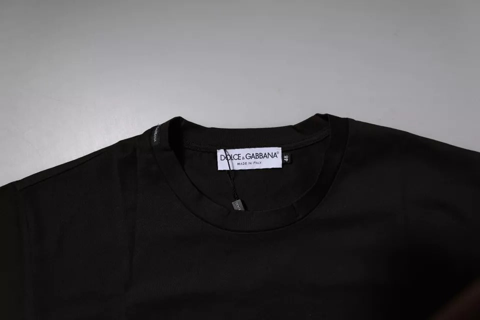 Dolce & Gabbana Dark Brown Logo Cotton Crew Neck T-shirt Dolce & Gabbana