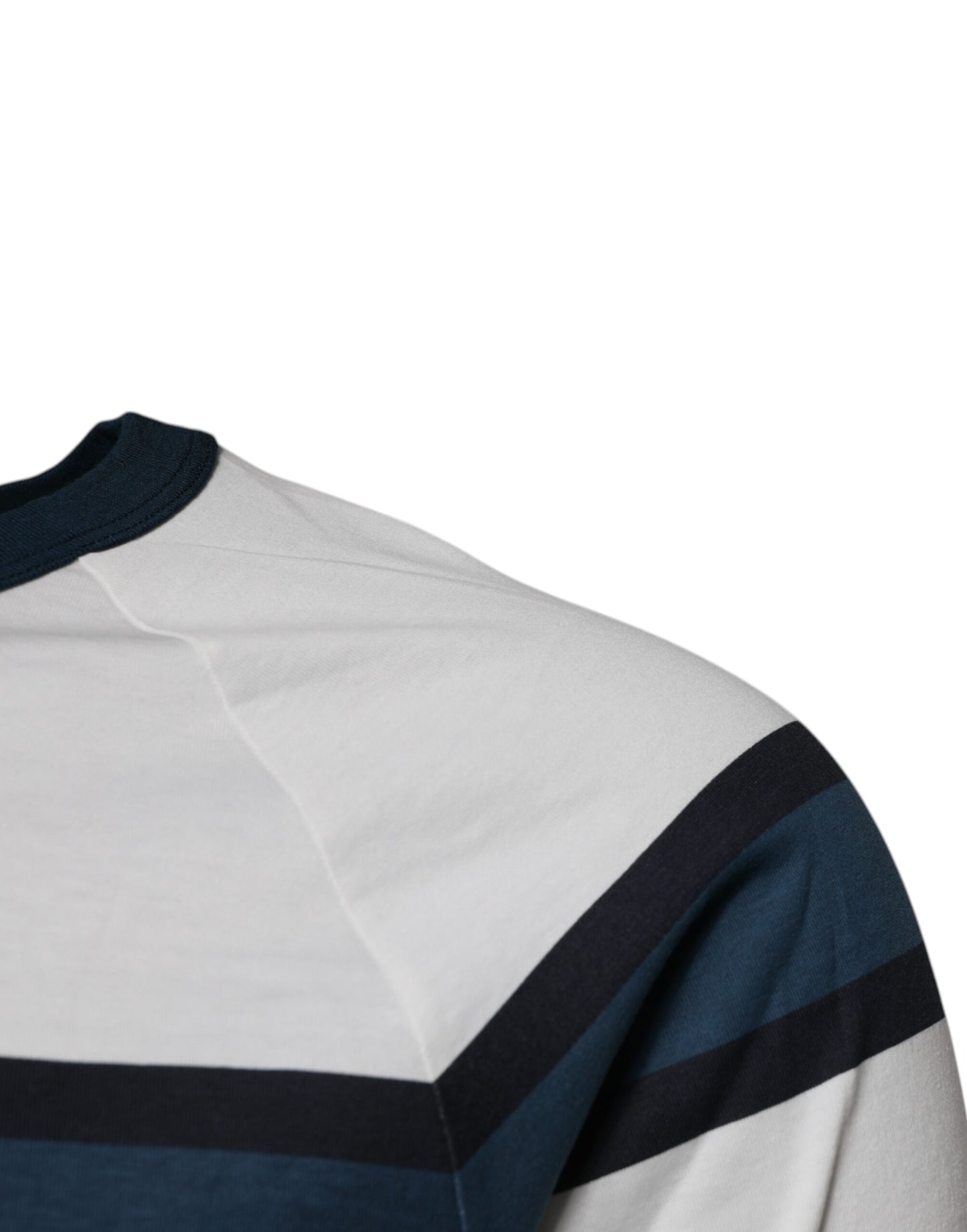 Dolce & Gabbana White Logo Print Cotton Men Crew Neck T-shirt Dolce & Gabbana
