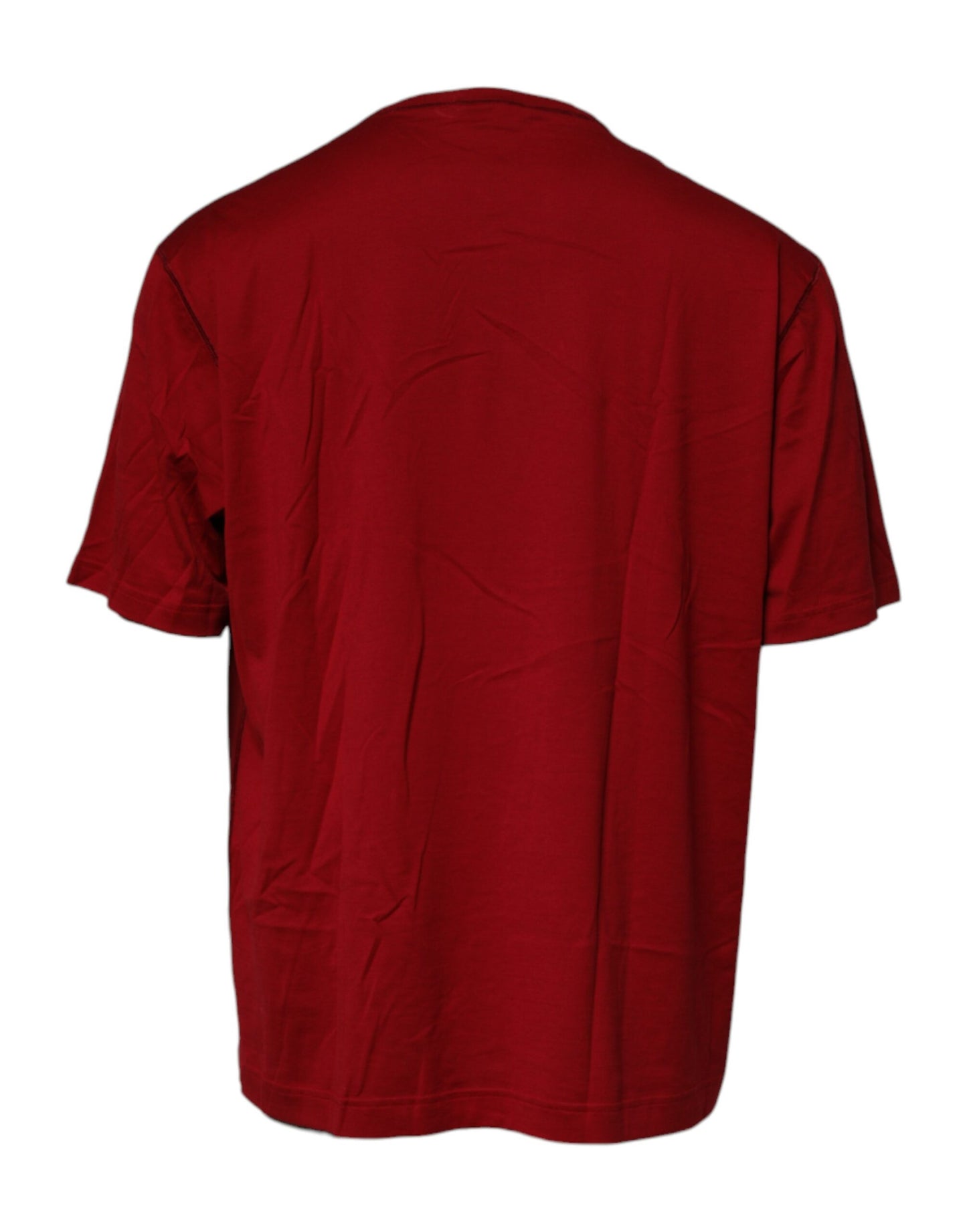 Dolce & Gabbana Red Logo Tape Cotton Crew Neck T-shirt Dolce & Gabbana