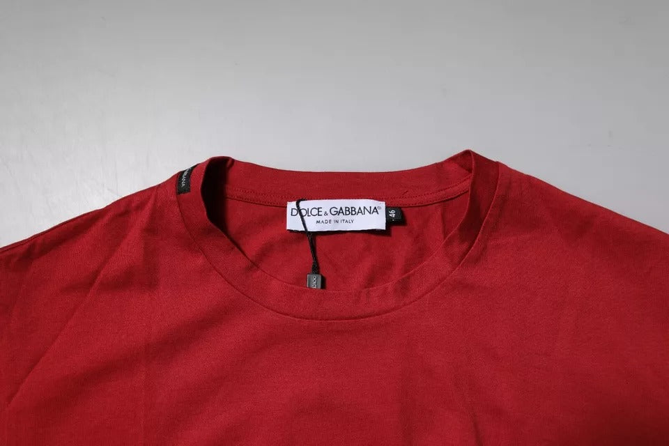 Dolce & Gabbana Red DG Logo Cotton Crew Neck T-shirt Dolce & Gabbana