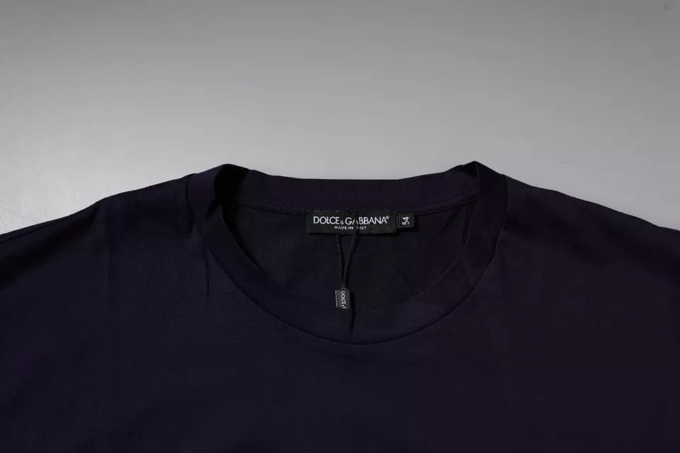 Dolce & Gabbana Navy Blue DG Logo Cotton Crew Neck T-shirt Dolce & Gabbana