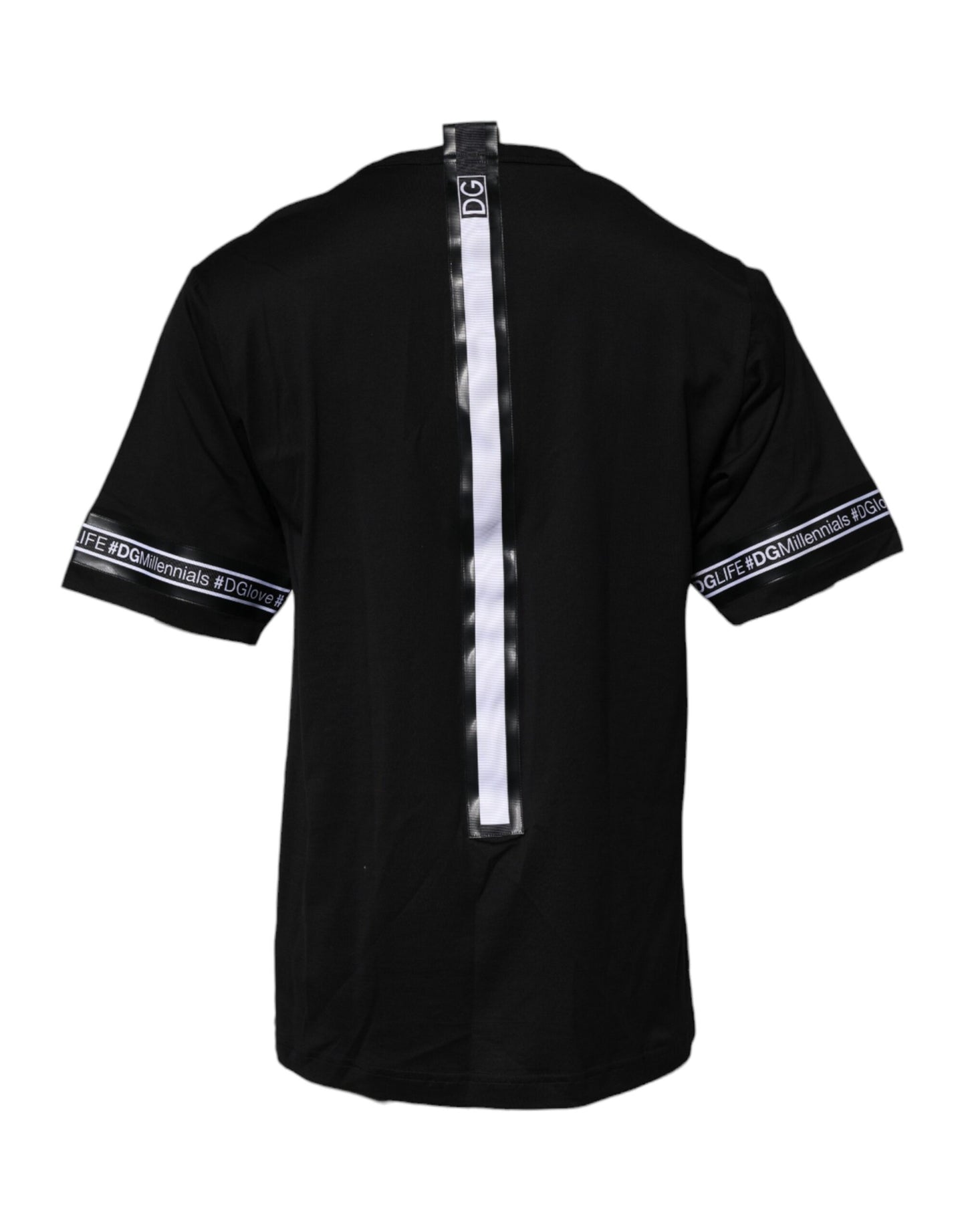 Dolce & Gabbana Black #DGMILLENNIALS Cotton Crew Neck T-shirt Dolce & Gabbana