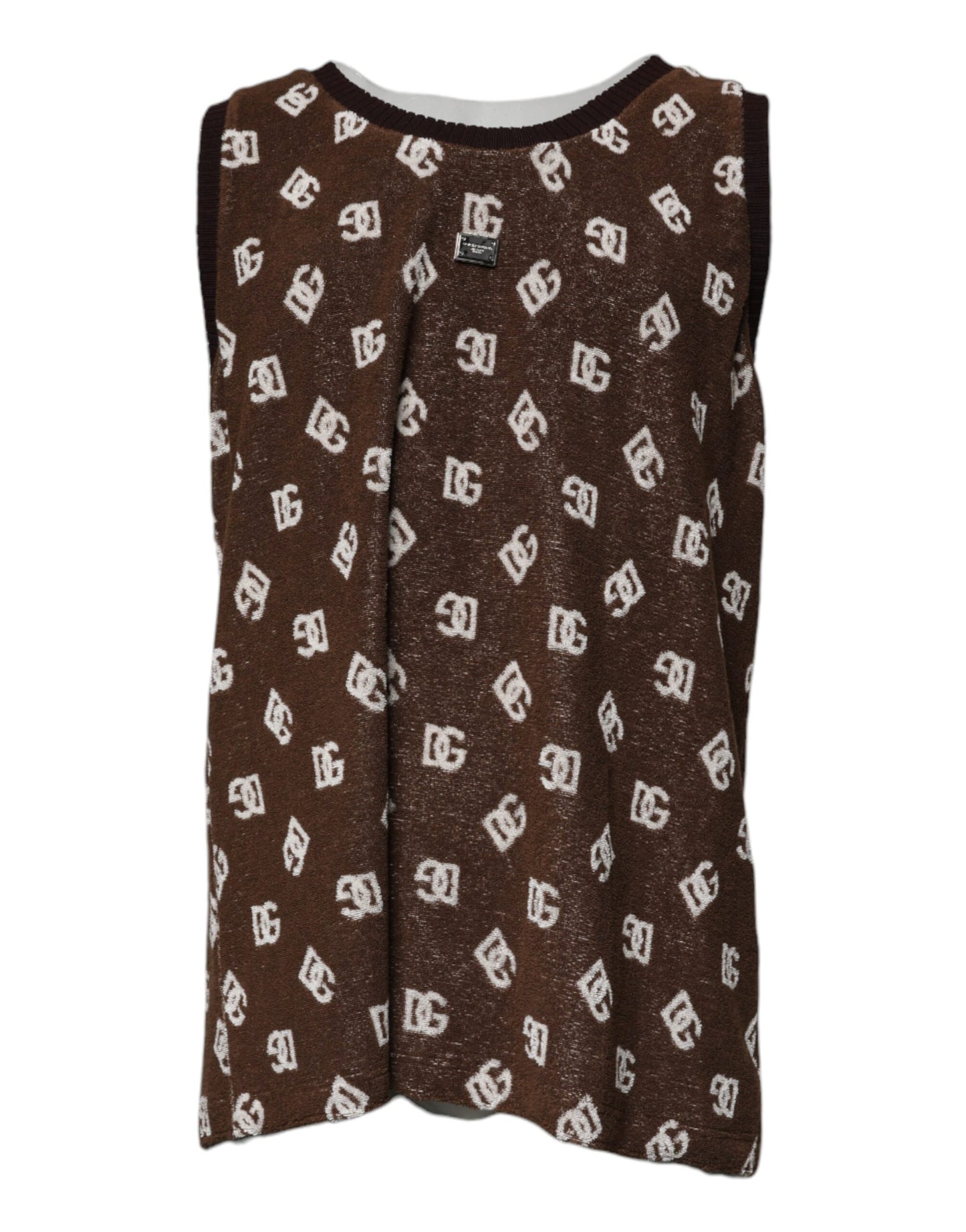 Dolce & Gabbana Brown Logo Monogram Cotton Crew Neck T-shirt Dolce & Gabbana