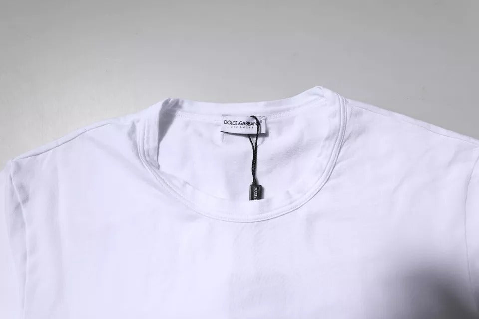 Dolce & Gabbana White Cotton Stretch Crewneck Underwear T-shirt Dolce & Gabbana