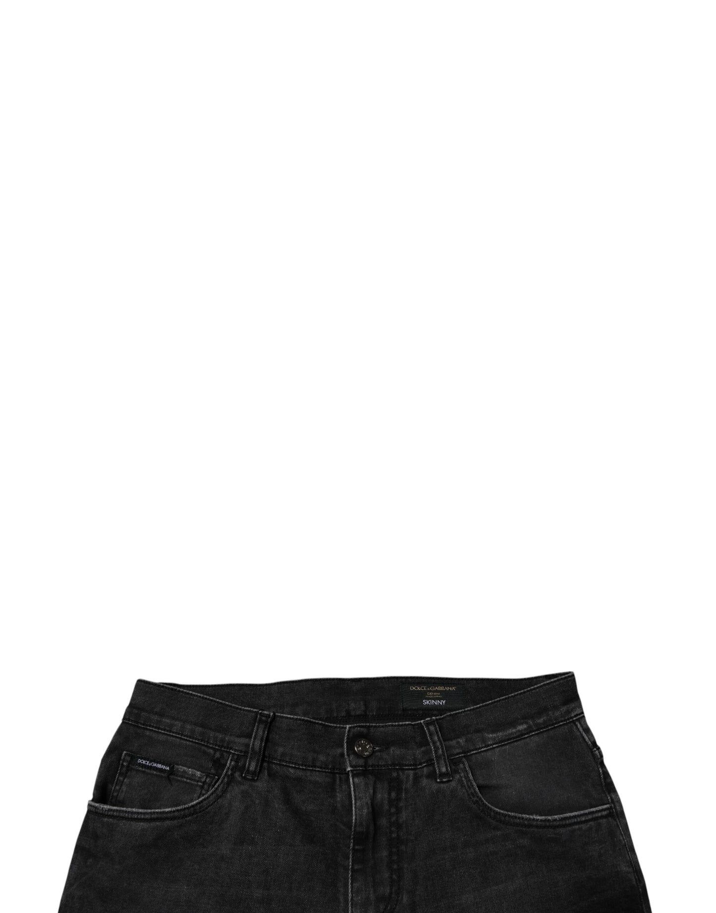 Dolce & Gabbana Black Cotton Stretch Skinny Men Denim Jeans Dolce & Gabbana