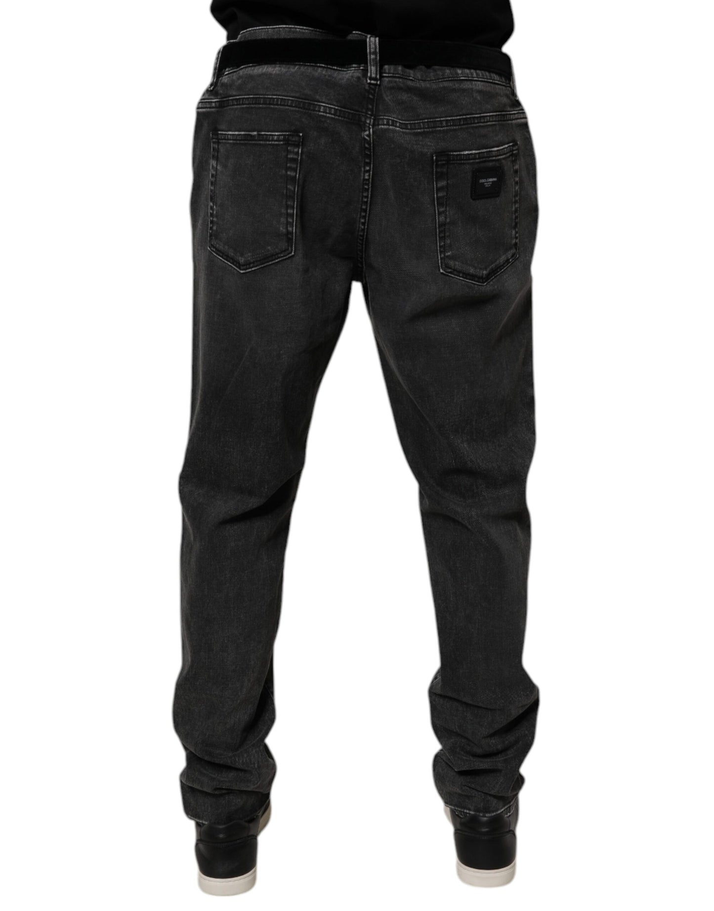 Dolce & Gabbana Black Cotton Stretch Skinny Men Denim Jeans Dolce & Gabbana