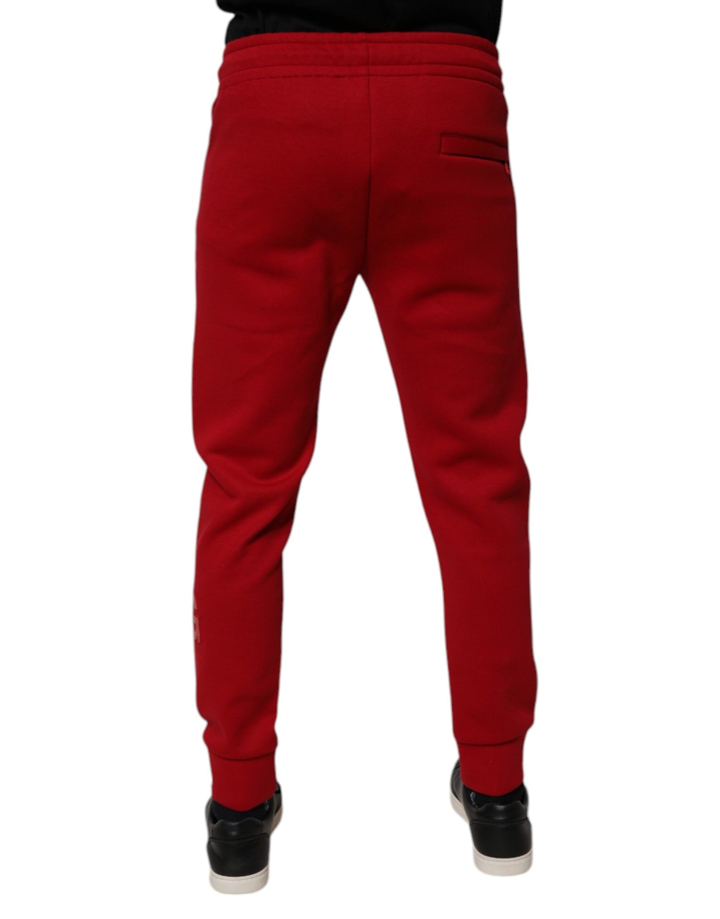 Dolce & Gabbana Red Cotton Jogger Jogging Pants Dolce & Gabbana