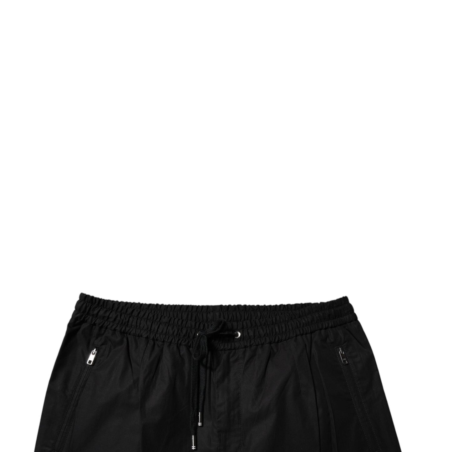 Dolce & Gabbana Black Cotton Men Jogger Sweatpants Pants