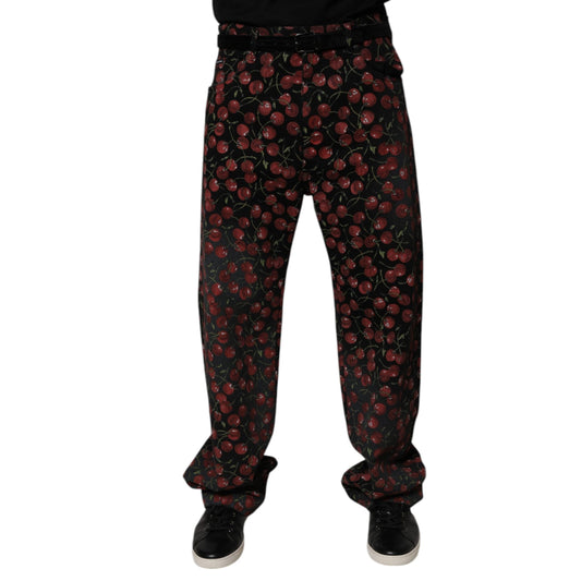 Dolce & Gabbana Black Cherry Cotton Straight Men Denim Jeans