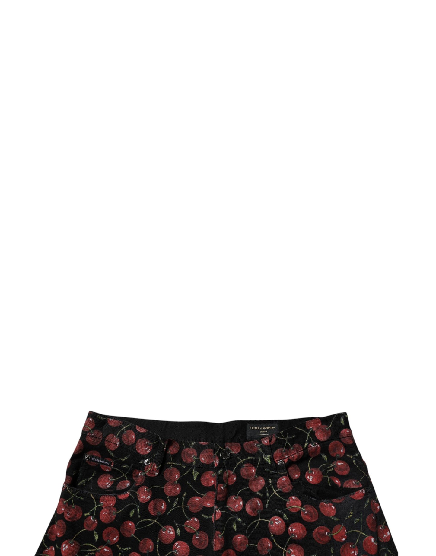 Dolce & Gabbana Black Cherry Cotton Straight Men Denim Jeans Dolce & Gabbana