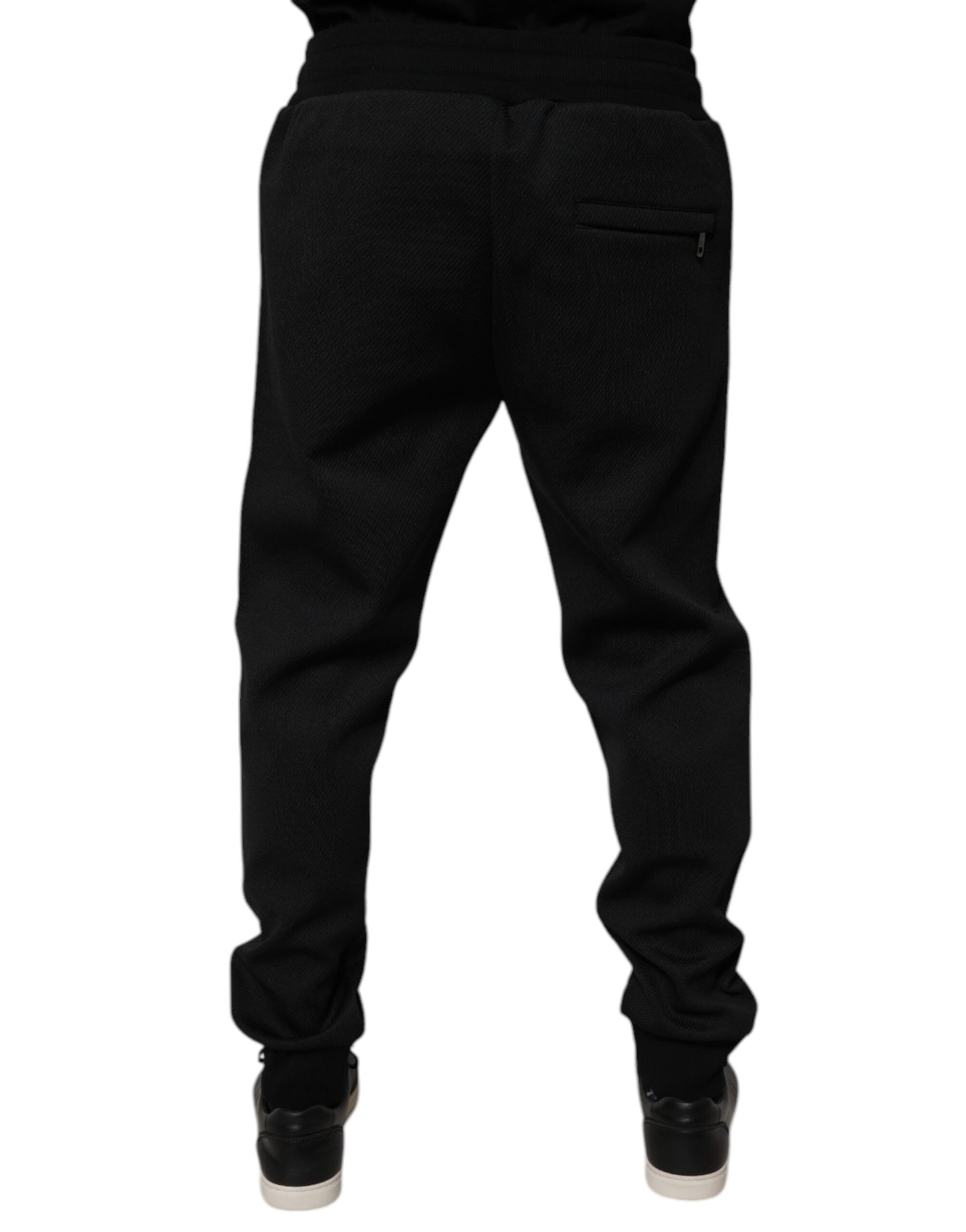 Dolce & Gabbana Black Polyester Men Jogger Sweatpants Pants Dolce & Gabbana