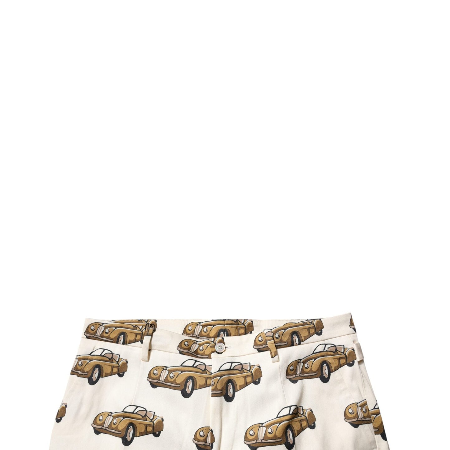 Dolce & Gabbana Off White Cars Cotton Skinny Men Denim Jeans