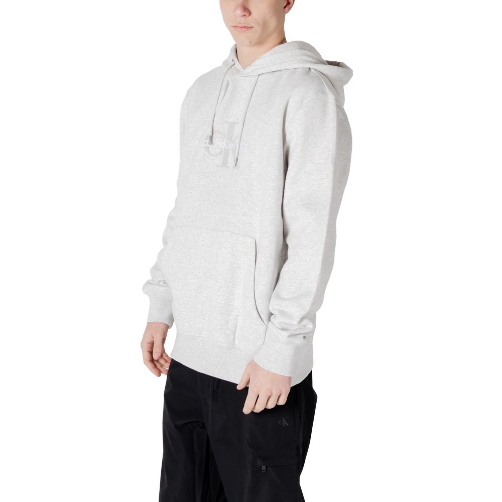 Calvin Klein Jeans Gray Cotton Hoody Calvin Klein Jeans