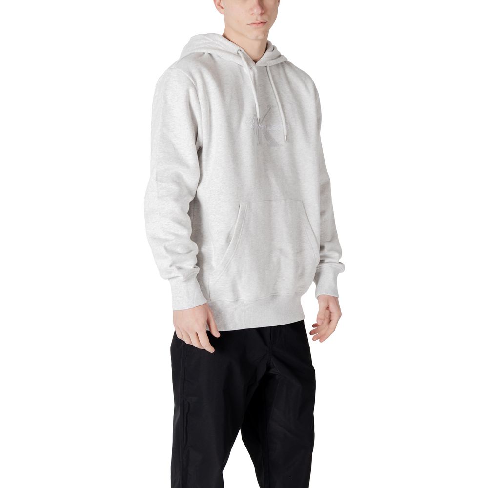Calvin Klein Jeans Gray Cotton Hoody Calvin Klein Jeans