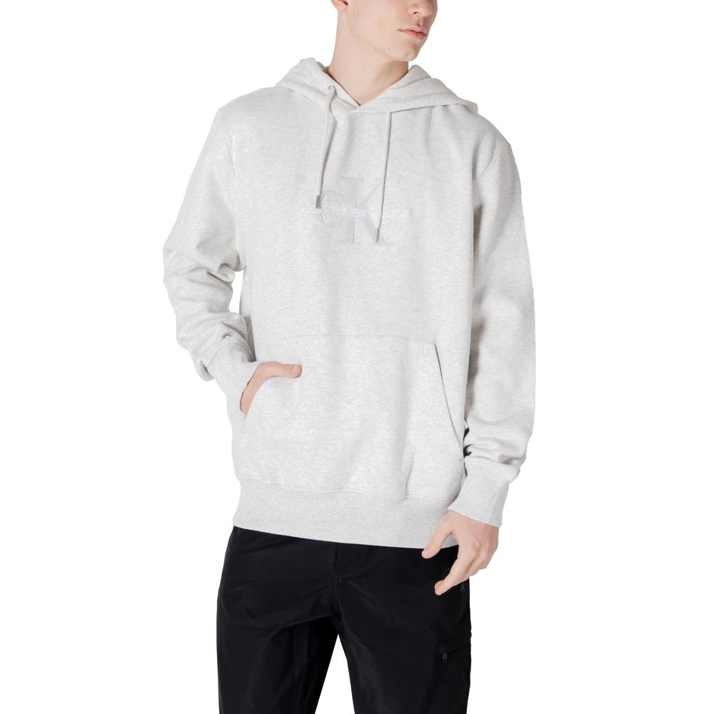 Calvin Klein Jeans Gray Cotton Hoody Calvin Klein Jeans