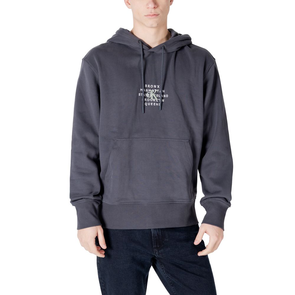 Calvin Klein Jeans Gray Cotton Hoody Calvin Klein Jeans