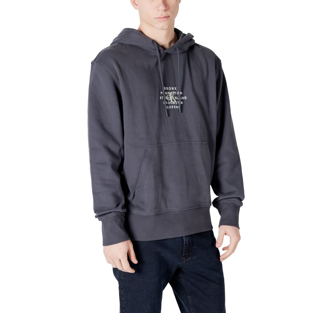Calvin Klein Jeans Gray Cotton Hoody Calvin Klein Jeans