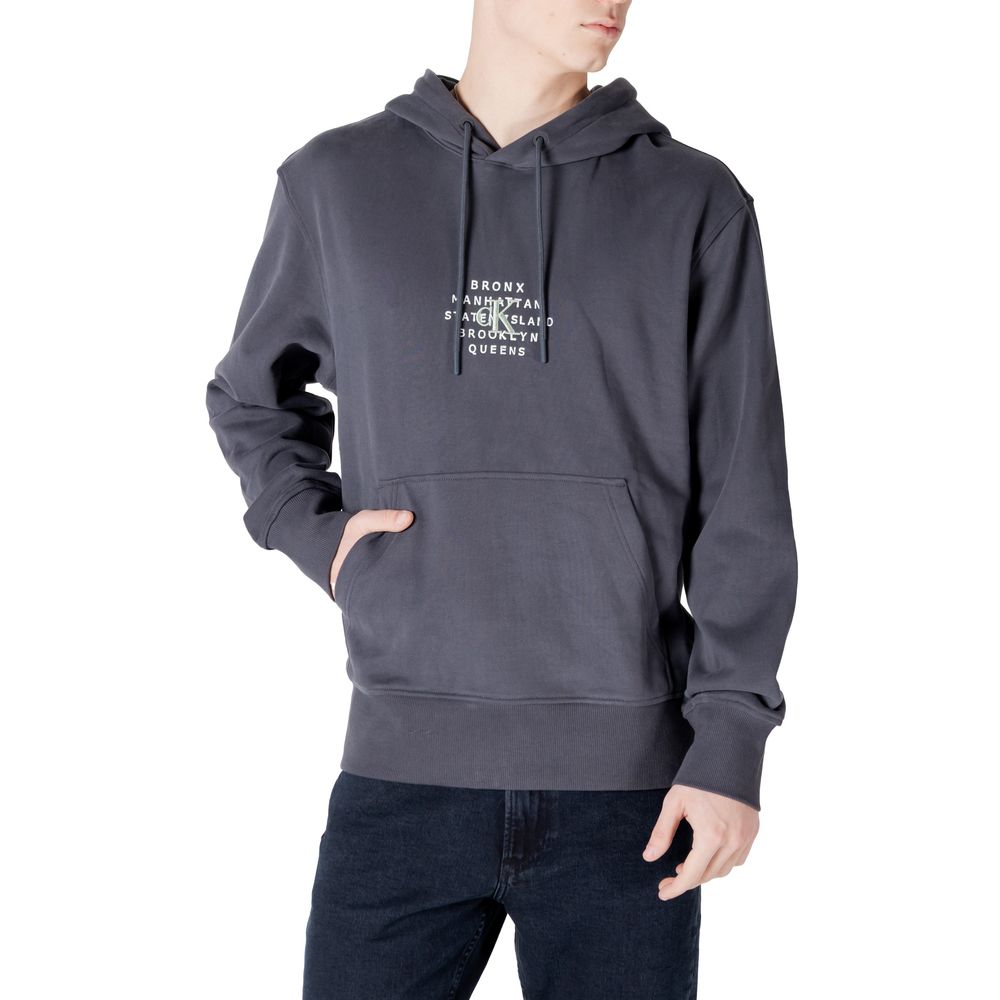 Calvin Klein Jeans Gray Cotton Hoody Calvin Klein Jeans
