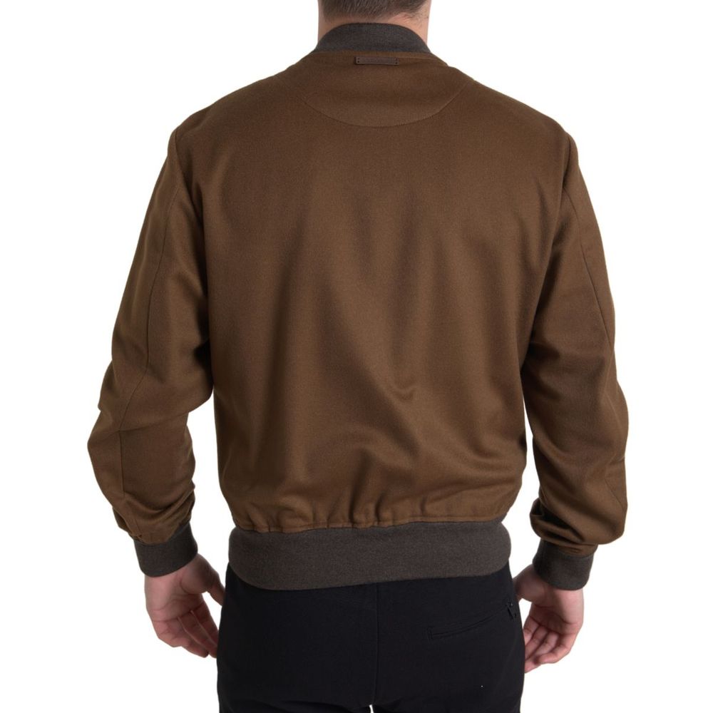 Dolce & Gabbana Brown Cashmere Jacket Dolce & Gabbana