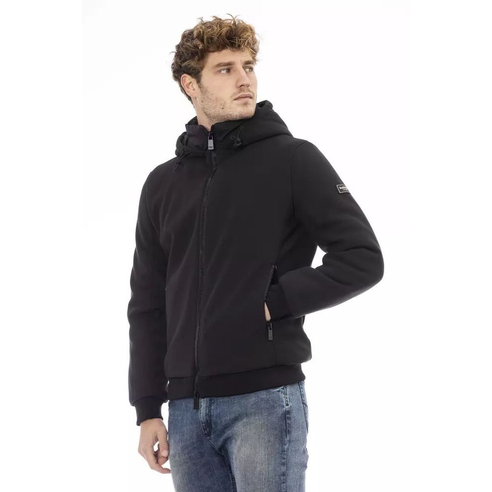 Baldinini Trend Black Polyester Jacket Baldinini Trend