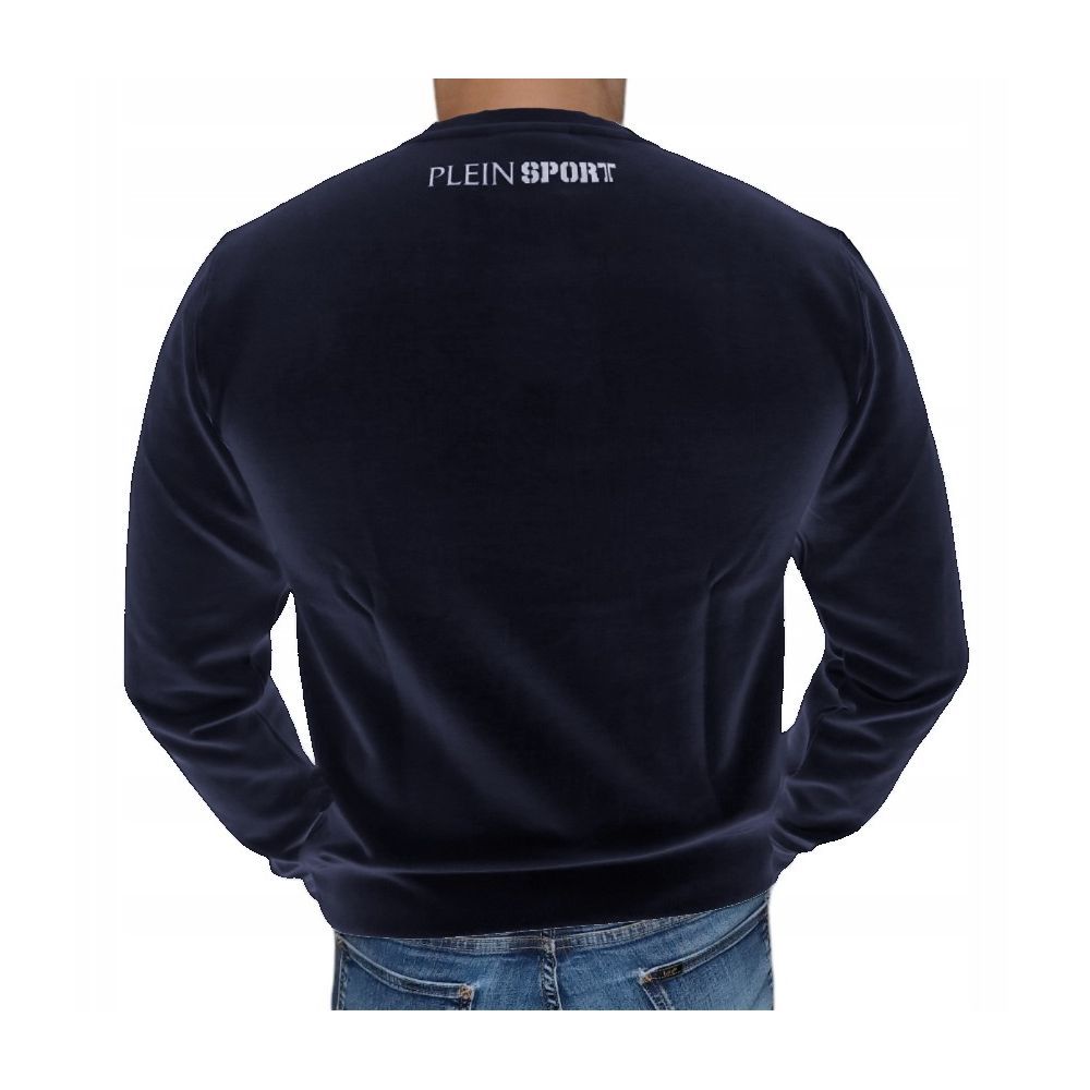 Plein Sport Blue Cotton Sweater Plein Sport