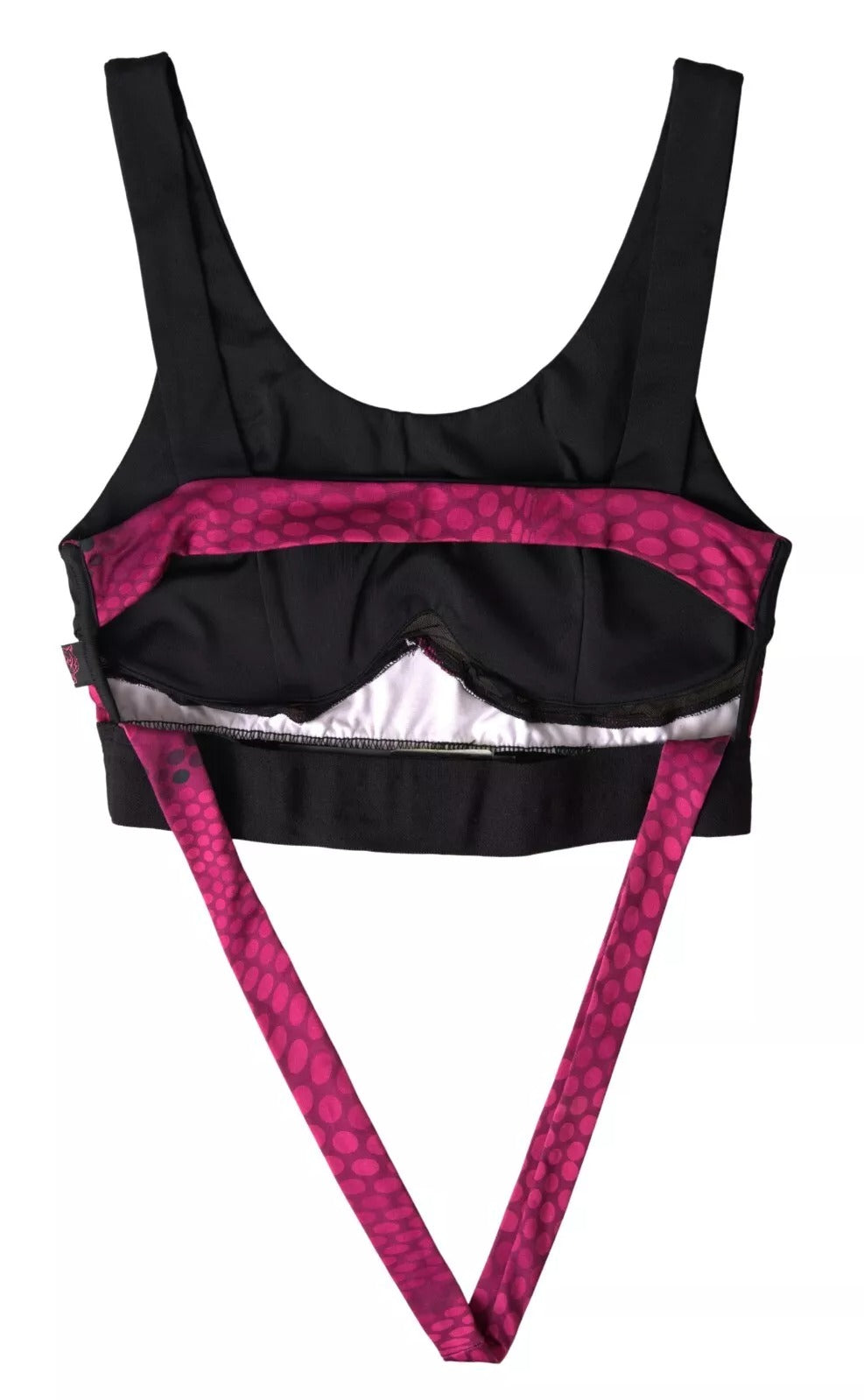 Plein Sport Black Fuchsia Logo Athlete Hannah Bra Underwear Plein Sport