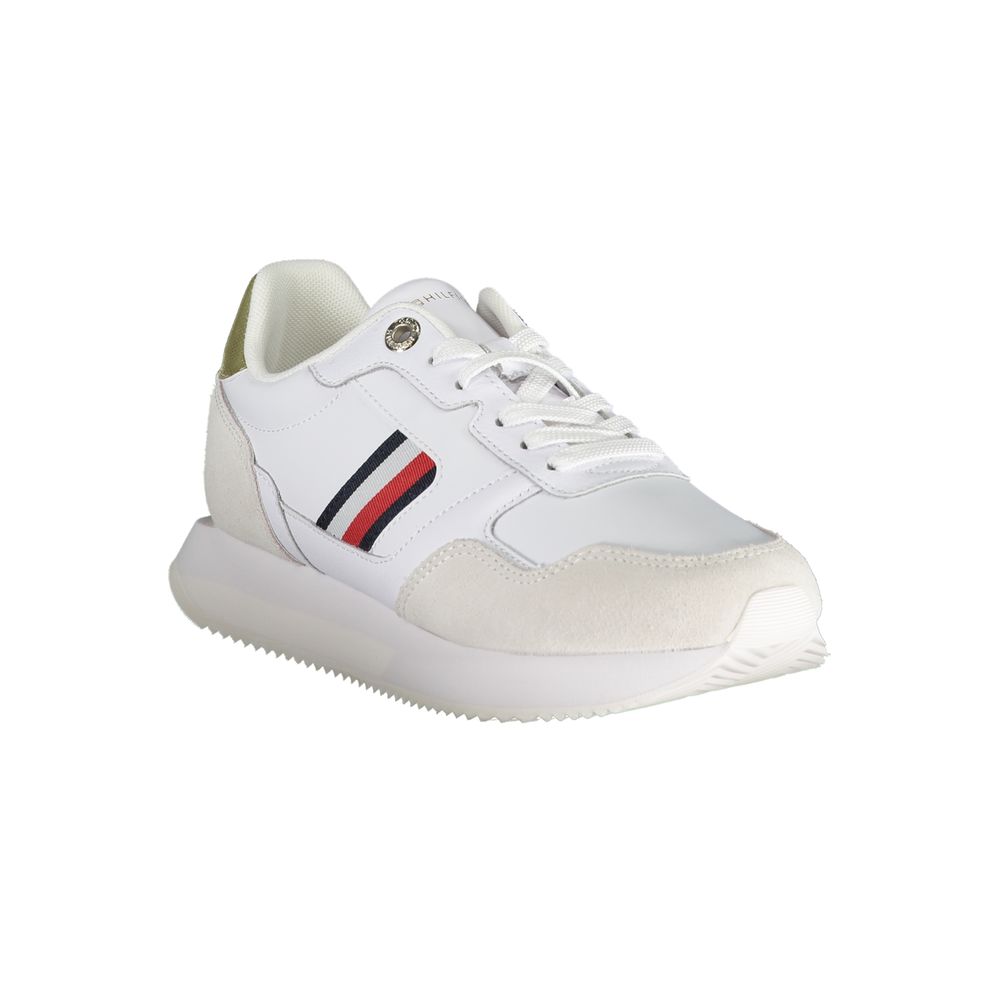Tommy Hilfiger White Leather Women Sneaker Tommy Hilfiger