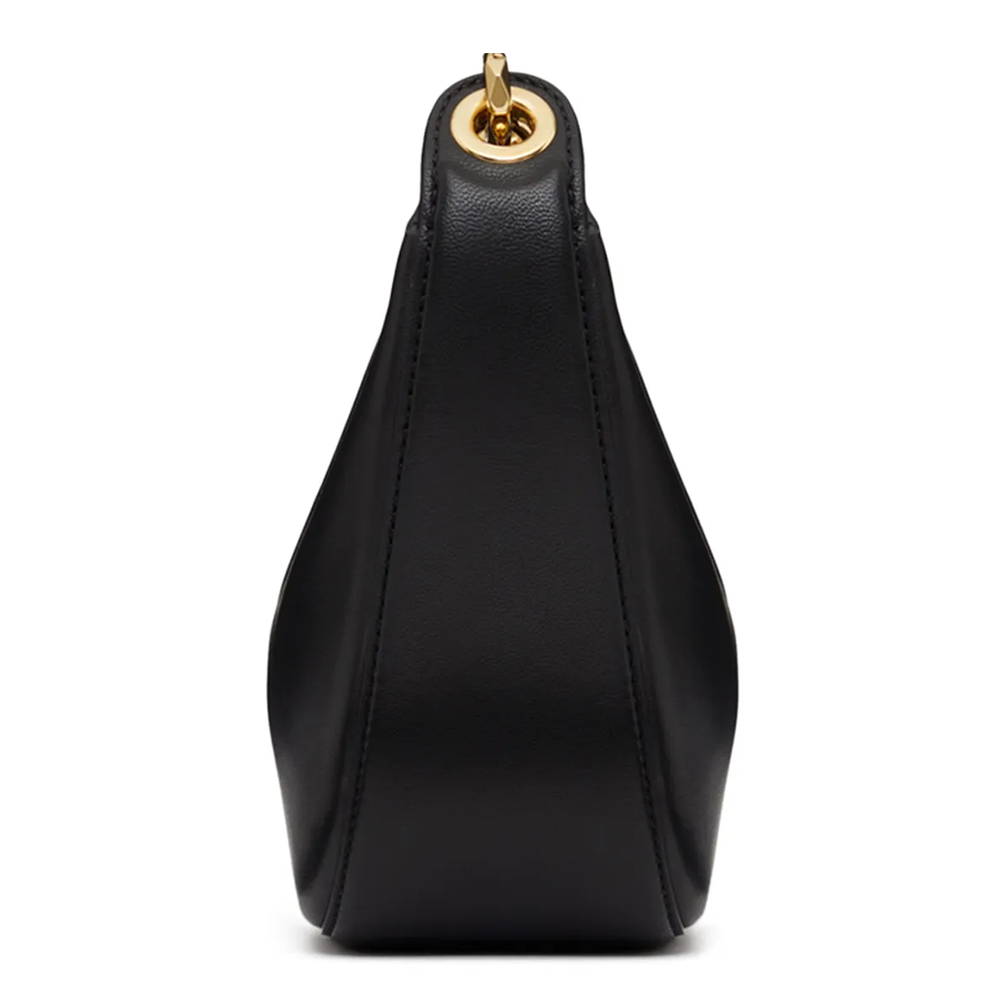 Valentino Garavani Black Leather Mini Hobo Vlogo Shoulder Bag Valentino Garavani