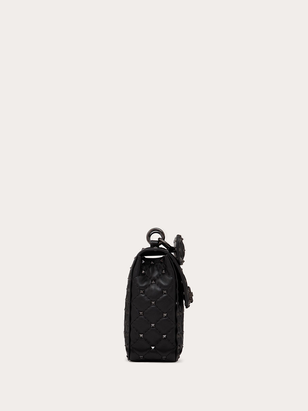 Valentino Garavani Black Nappa Leather Medium Rockstudt Spike Bag Valentino Garavani