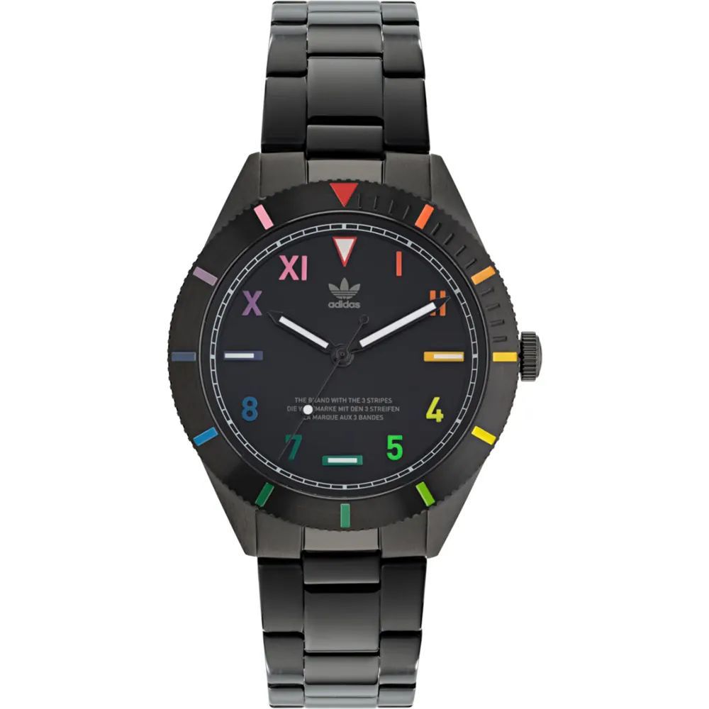Adidas Black Stainless Steel Watch Adidas