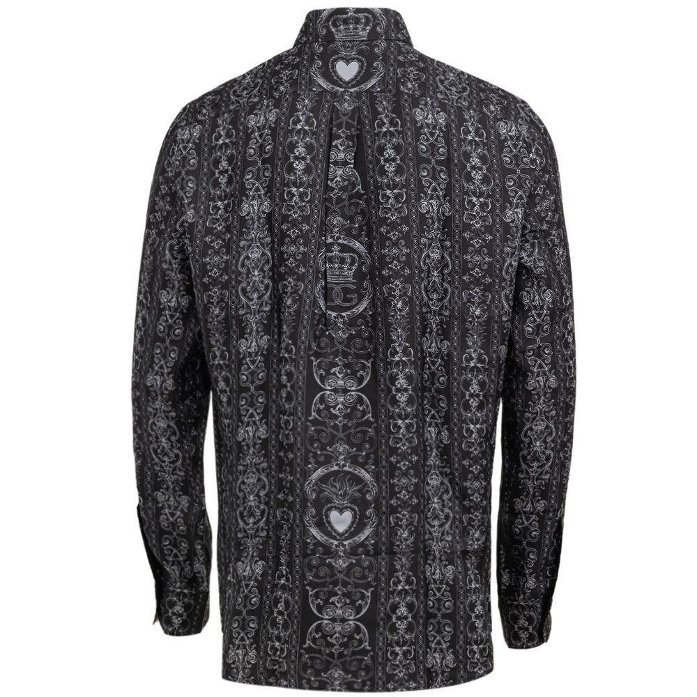 Dolce & Gabbana Gray Silk Shirt Dolce & Gabbana