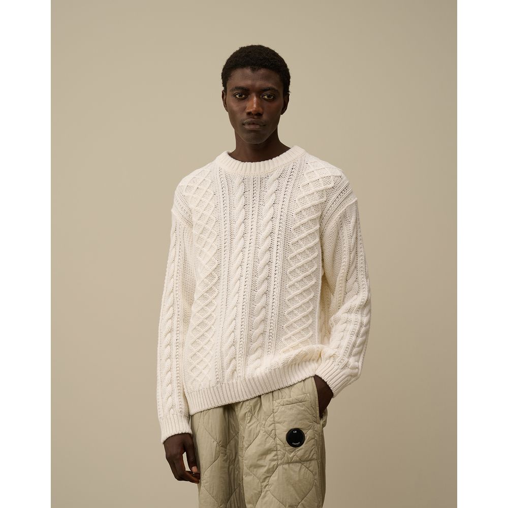 C.P. Company White Wool Sweater C.P. Company