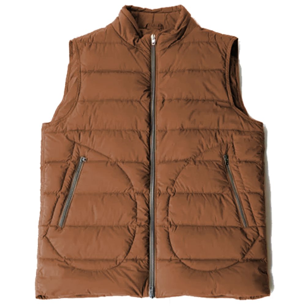 Herno Brown Nylon Vest Herno