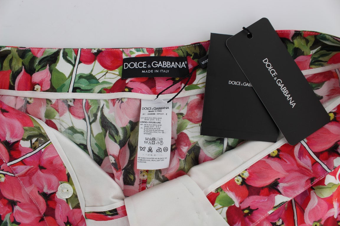Dolce & Gabbana Multicolor Floral Knee Capris Shorts Pants Dolce & Gabbana