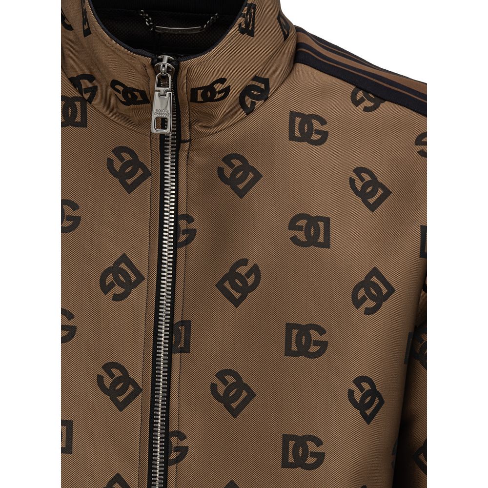 Dolce & Gabbana Bronze Polyester Jackets & Coat Dolce & Gabbana