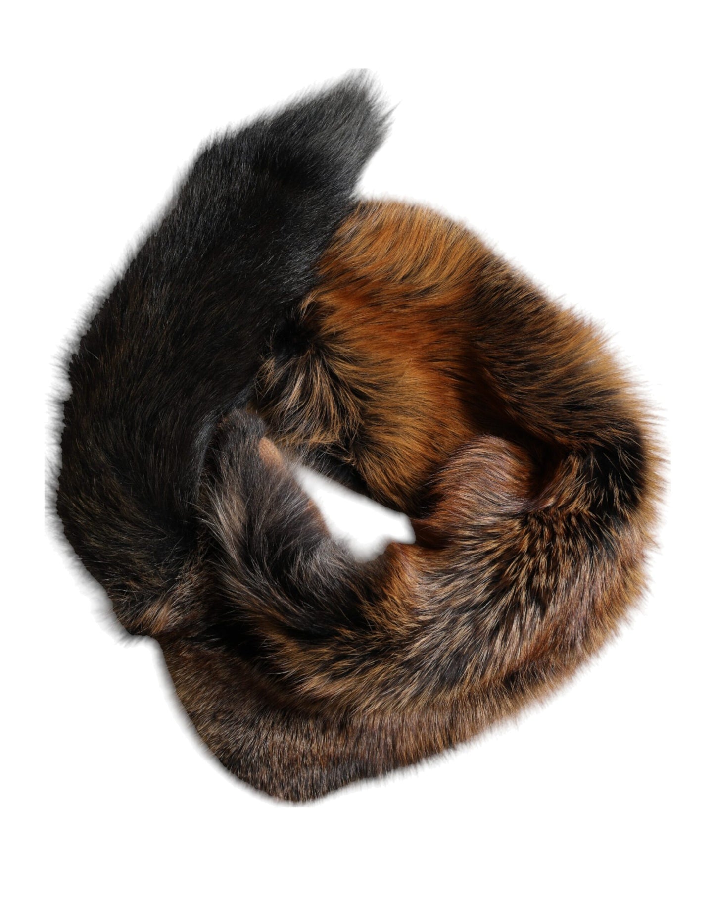 Dolce & Gabbana Brown Red Fox Fur Neck Warmer Winter Scarf Dolce & Gabbana