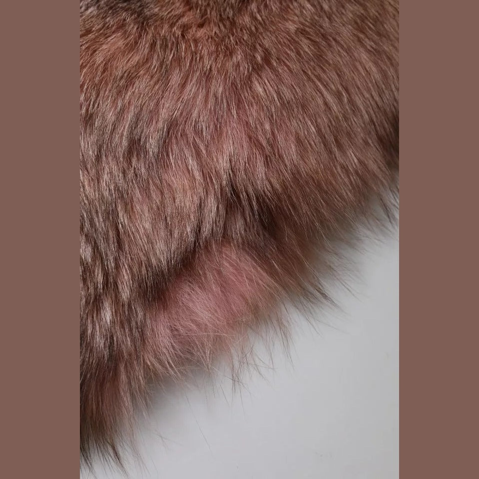 Dolce & Gabbana Pink Frost Fox Fur Neck Warmer Winter Scarf